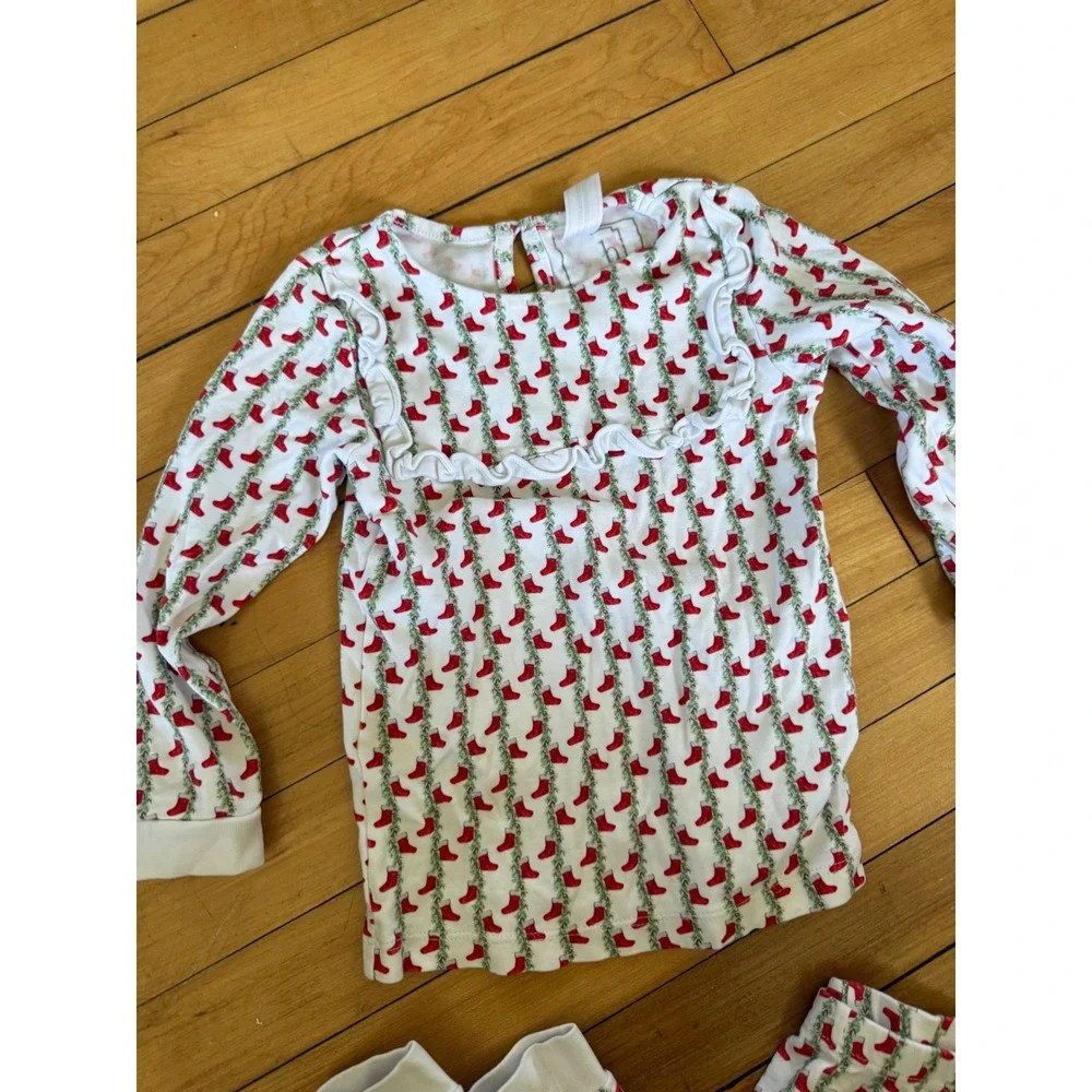 L+H Lila and Hayes Stockings for Santa Girls Pajama Set Christmas pjs
